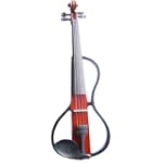 GSI Super Quality Stylish Musical 4/4 Standard Size Black Electric Violin With Battery, Case And Bow - For Beginners, Musicians, Groups And Bands