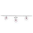 Pink Gem Circular Drop Bow Belly Chain