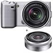 Sony (alpha) NEX-5 Digital Camera Kit - Silver - with 18-55mm F3.5-5.6 E-mount Lens & Sony 16mm F/2.8 E-mount Lens