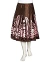 Satin Border Print Skirt
