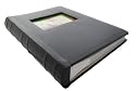 Deluxe Leather Photo Album with Faux Suede Interior Lining - Stores 300 Pictures, Black
