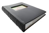 Deluxe Leather Photo Album with Faux Suede Interior Lining - Stores 300 Pictures