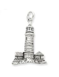 Sterling Silver Antiqued Lighthouse Pendant QC4932"