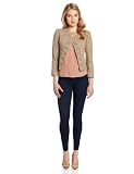 Anne Klein Womens Rustic Linen Cropped Jacket