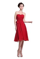 Strapless Backless  Charmeuse/Chiffon Evening Dress  With Ruffles