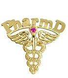 NursingPin - PharmD Graduation Pin with Ruby in 14K Gold for Doctor of Pharmacy