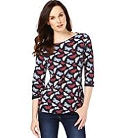 Pure Cotton Butterfly Print T-Shirt