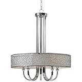 IMAGE OF Uttermost Brandon Nickel 5-Light Large Modern Chandelier