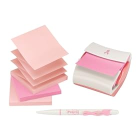 Post-it® Notes Dispenser, Pop-up Refill, 3 Inches x 3 Inches, White / Pink, BCA, Includes Three Original Pop-up Refills