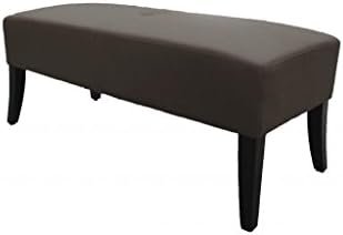 Smokey Grey Bonded Leather Upholstered Bench