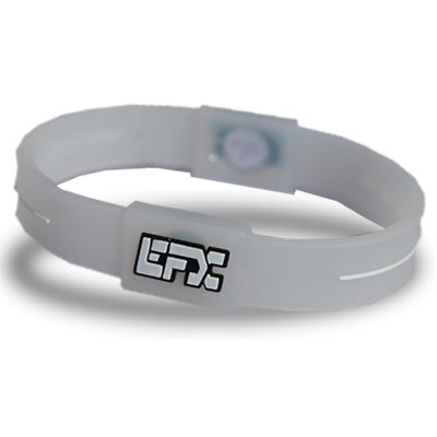 EFX Silicone Sport Bracelet, 7-Inch, Trans/White