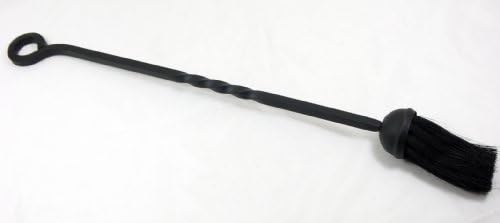 Bakaware 22"" fire side Matt black iron hearth brush.
