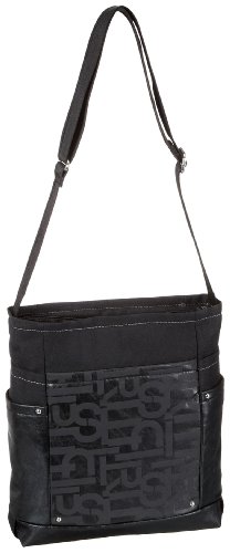 ESPRIT Astrid A15042, Damen Umh&auml;ngetasche, Schwarz, (black 001), 35X30X7
