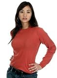 Womens Round Neck Silk and Cashmere Blend Sweater