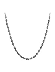 Sterling Silver Twisted Herringbone Chain Necklace, 18"