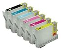 1 Set of 6 NEW VERSION 5 High Capacity 100% Compatible Ink Cartridges for the EPSON Stylus Photo R265 R360 R285 RX560 RX585 RX685 P50 PX650 PX700W PX710W PX800FW PX810FW TO801 TO802 TO803 TO804 TO805 TO806 TO807