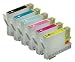 1 Set of 6 NEW VERSION 5 High Capacity 100% Compatible Ink Cartridges for the EPSON Stylus Photo R265 R360 R285 RX560 RX585 RX685 P50 PX650 PX700W PX710W PX800FW PX810FW TO801 TO802 TO803 TO804 TO805 TO806 TO807