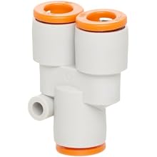 SMC KJU-00 PBT One-Touch Tube Fitting, Wye, Tube OD