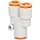 SMC KJU-00 PBT One-Touch Tube Fitting, Wye, Tube OD