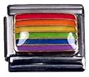 Italian Charms Module Rechteck mit Regenbogenfarben modul by 
Kult-Schmuck!