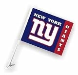 New York Giants Premium 11" x 18" Two Sided Car Flags - 1 Pair