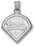 Philadelphia Phillies Solid Sterling Silver Full Logo 5/8'' Pendant