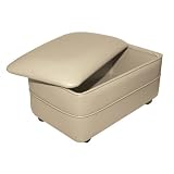 Rectangle cobblestone vinyl storage ottoman
