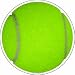 Tennis Ball 5.75 Circle Car Magnet