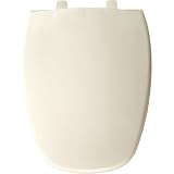 Bemis 1240205346 Eljer Emblem Plastic Elongated Toilet Seat Biscuit/Linen