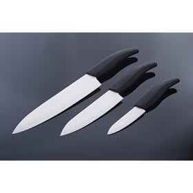 eKitch ceramic knife SET, 3 knives in presentation box 6" 5" and 4" - cook like a pro