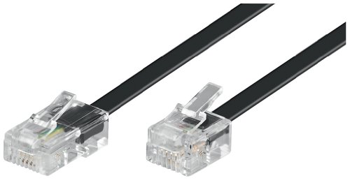 1aTTack Modularanschlusskabel (4-polig, 8P4C Stecker auf 6P4C Stecker, 3m) schwarz Preisvergleich