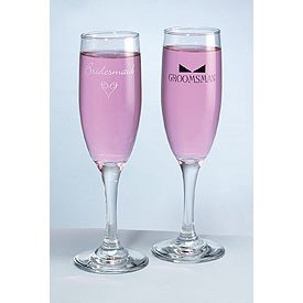 Bridesmaid & Groomsman Flutes