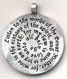 Sacred Charge of the Goddess & the God Pendant, pewter