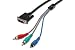 DVI Male to 3 x RCA Phono Connectors HDTV Cable 1.8m