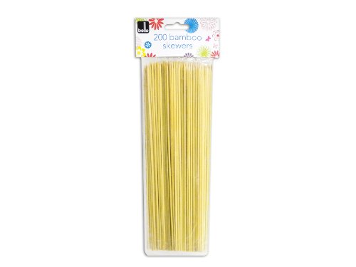 200 x (10") Barbeque Bbq Grill Kebab Cocktail Sticks Wooden Bamboo Skewers by Impressions