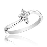 Diamond Cross Ring 1/10ctw