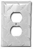 Diamond Life MC1OL.D Formula 1Wall Plate XL Single Outlet 5 H x 3.25 W Diamond Plate - Case of 25