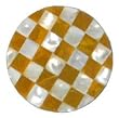 Cork Backed Coaster Set of 6 With Inlaid Resin and Mother of Pearl