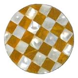 Cork Backed Coaster Set of 6 With Inlaid Resin and Mother of Pearl by 
