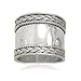 Sterling Silver Bali Ring with Braided Edge / Size title=