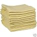 6 X YELLOW 100% COTTON MUSLIN SQUARES "BRAND NEW"