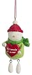 Friends 4 Ever Dangling Legs Snowman Christmas Ornament #904541