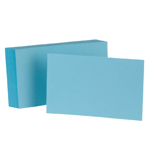 Oxford Unruled Index Cards, 5 x 8 Inches, Blue, 100 per Pack (7520-BLU)
