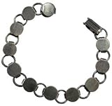 Diamond Tech Crafts Fuseworks Jewelry Findings Gunmetal Link Bracelet 7 3/16" FW-FNDG-860; 3 Items/Order