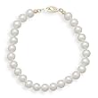 7" 14k Yellow Gold 6-6.5mm Freshwater Pearl Bracelet