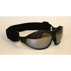 Motorradbrille schwarz, Gl�ser verspiegelt