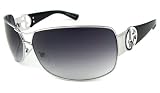 Giorgio Armani Sunglasses - GA-605 / Frame: Shiny Palladium Lens: Dark Gray Gradient