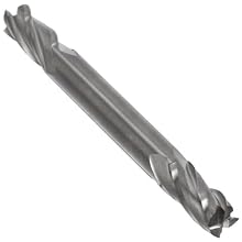 YG-1 E5023 Carbide Square Nose End Mills, Inch, Stub Length, Double End, Uncoated (Bright) Finish, 30 Degree Helix, For Use With Aluminum/Aluminum Alloys, Cast Iron, Plastics, Steel/Steel Alloys