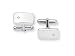 0.06 cttw Sterling Silver and Diamond Cuff Links