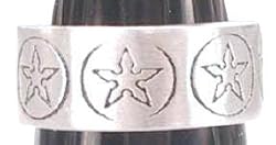 Circled Stars Engraving Print Pewter Toe Ring